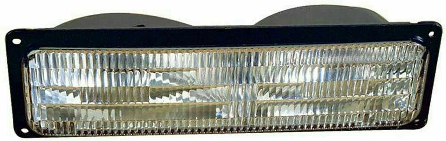 Front Grille Chrome Shell And Insert Plastic + Signals & Headlights + Side Reflector and Marker Lamps Right & Left Side Direct Replacement Compatible With Chevrolet C/K Series 1994-00