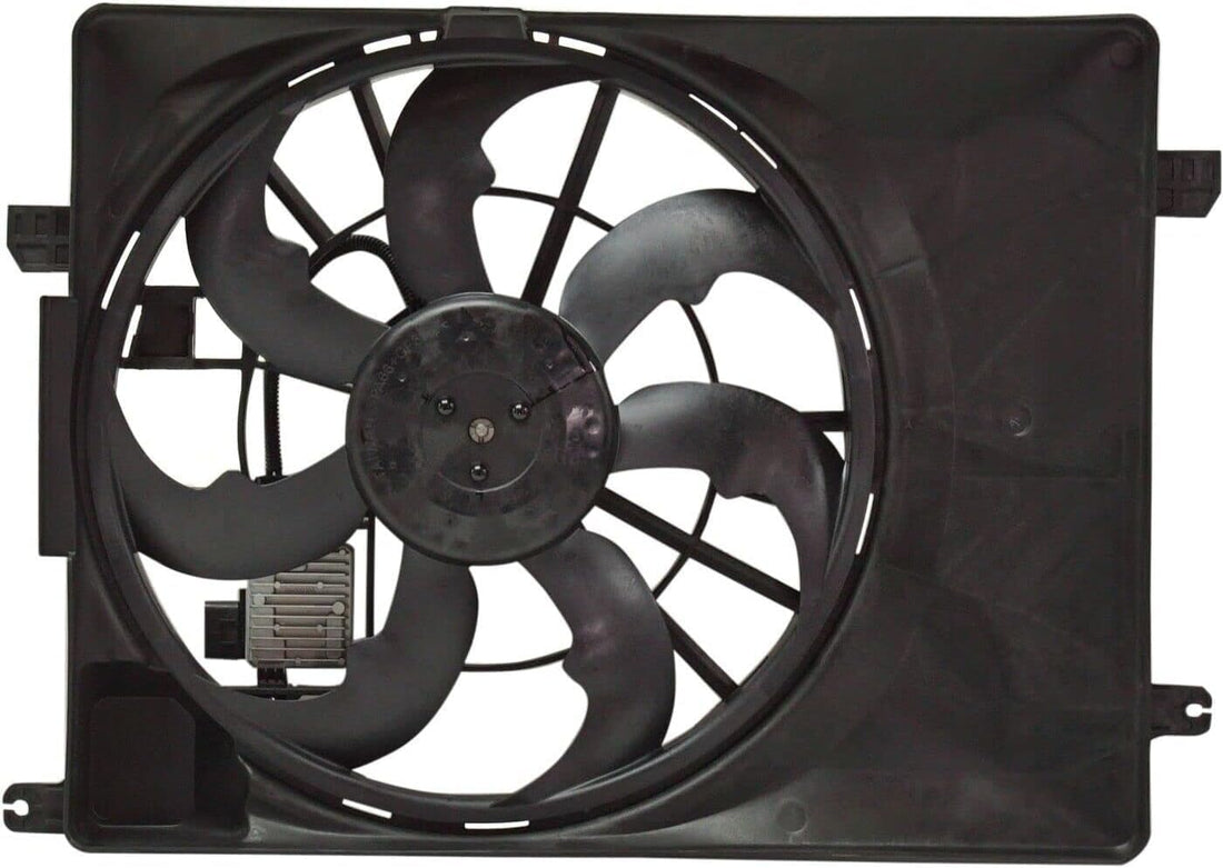 Front Radiator Single Fan Assembly Direct Replacement Compatible with 2016-2021 Hyundai Tucson / 2017-2022 Kia Sportage HY3115155 25380D3600