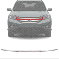 Front Upper Grille Molding Chrome Steel Direct Replacement Compatible With 2012-2014 Honda CR-V HO1217107 71122T0GA01
