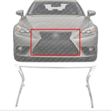 Front Grille Molding Chrome Direct Replacement Compatible With 2014-2016 Lexus IS200T / IS250 / IS300 / IS350 LX1202105 5271153061
