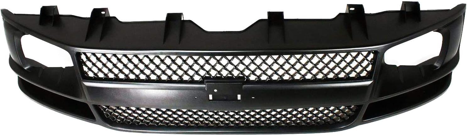 Front Grille Black Shell & Insert Direct Replacement Compatible With 2003-2017 Chevrolet Express/GMC Savana Van 1500 2500 3500 GM1200538 22816424