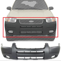 AUTOS PARTS PLUS Front Bumper Cover Primed With Fog Light Holes Direct Replacement Compatible With 2002-2004 Ford Escape FO1000545 2L8Z17D957AAPTM