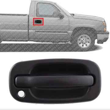 Front Exterior Door Handle Textured Right Passenger Side Direct Replacement Compatible with 1999-2006 Chevrolet Silverado/GMC Sierra GM1311129 15034986