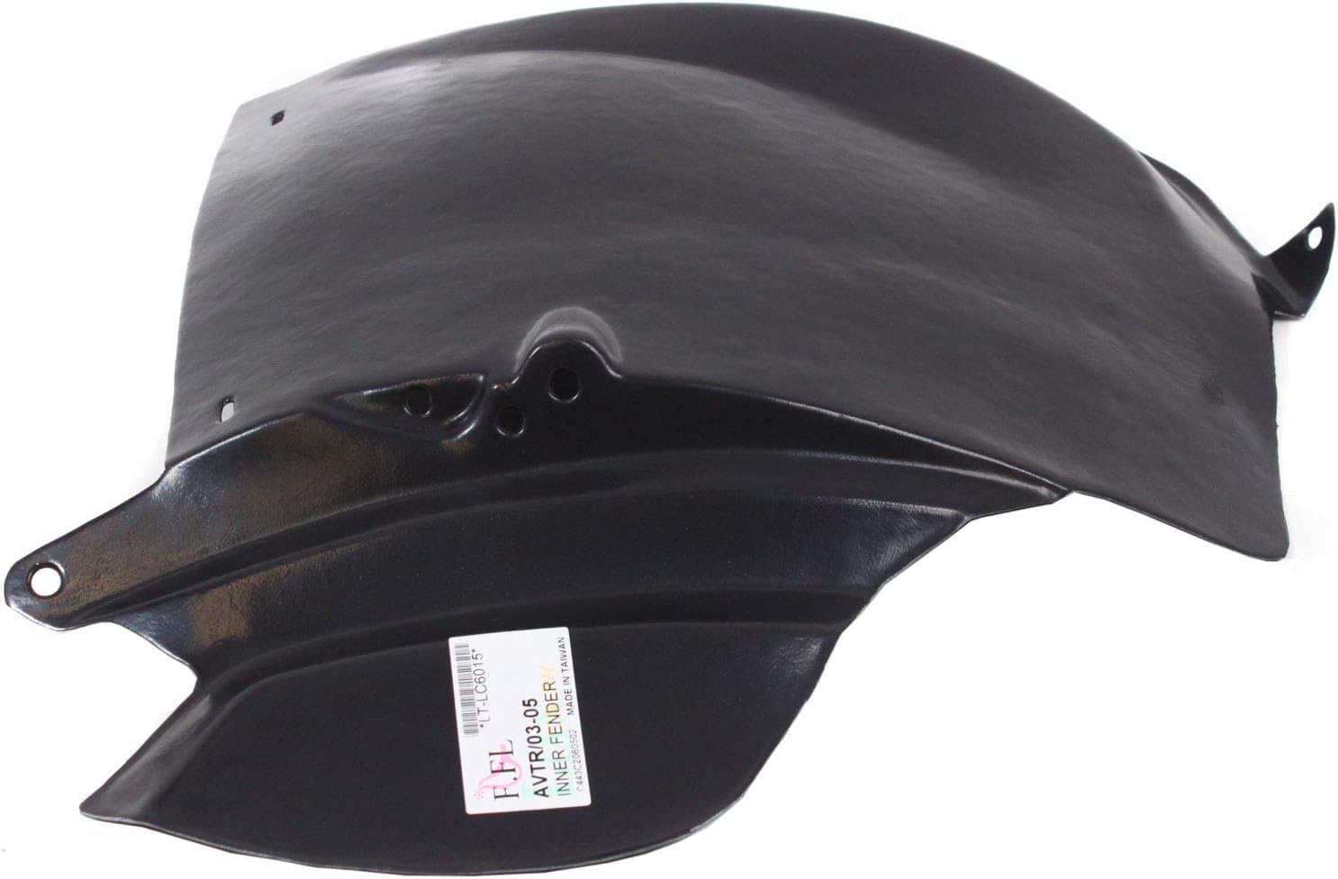 Front Section Fender Liner Left Driver Side Direct Replacement Compatible With 2003-2005 Lincoln Aviator FO1250132 2C5Z16185AA