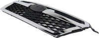 Front Grille Assembly Textured Shell And Insert With Chrome Molding Direct Replacement Compatible With 2013-2014 Subaru Legacy SU1200157 91121AJ13A