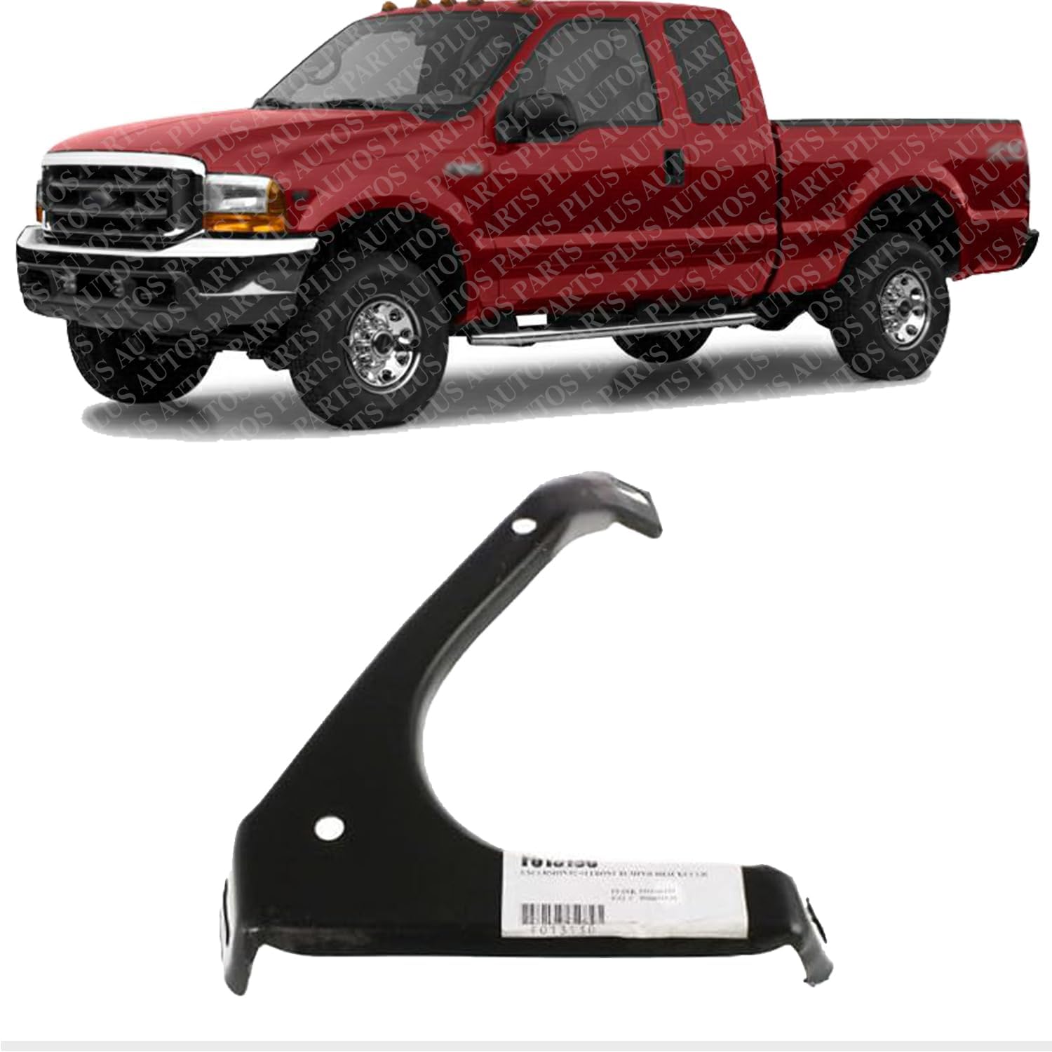 Front Bumper Bracket Left Driver Side Direct Replacement Compatible With 2001-2004 Ford F-Series FO1066149 1C3Z17B750BB
