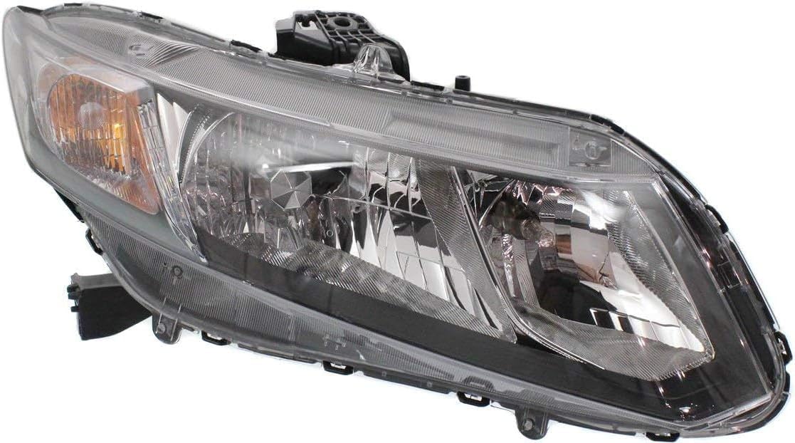 Set Of 2 Front Head Light Assembly Left Driver & Right Passenger Side Direct Replacement Compatible With 2013-2015 Honda Civic HO2502150 HO2503150 33100TR0A51 33150TR0A51