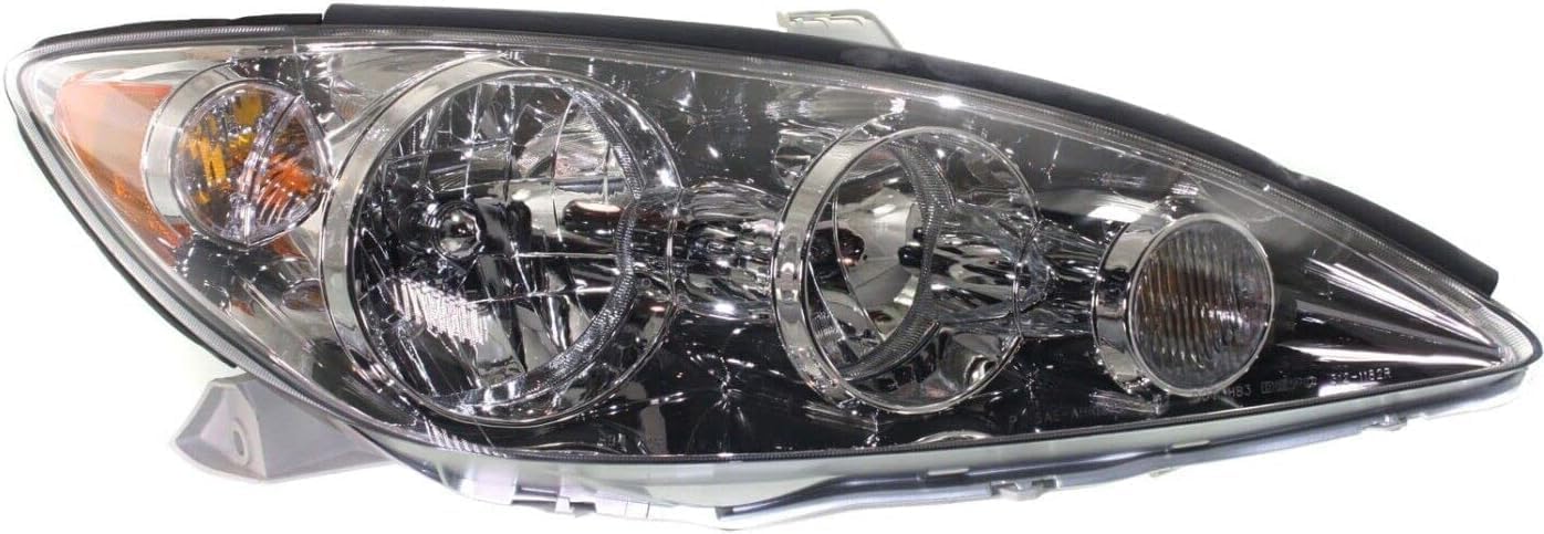 Set Of 2 Front Head Light Assembly Plastic Left Driver & Right Passenger Side Direct Replacement Compatible With 2005-2006 Toyota Camry TO2502155 TO2503155 8115006180 8111006180
