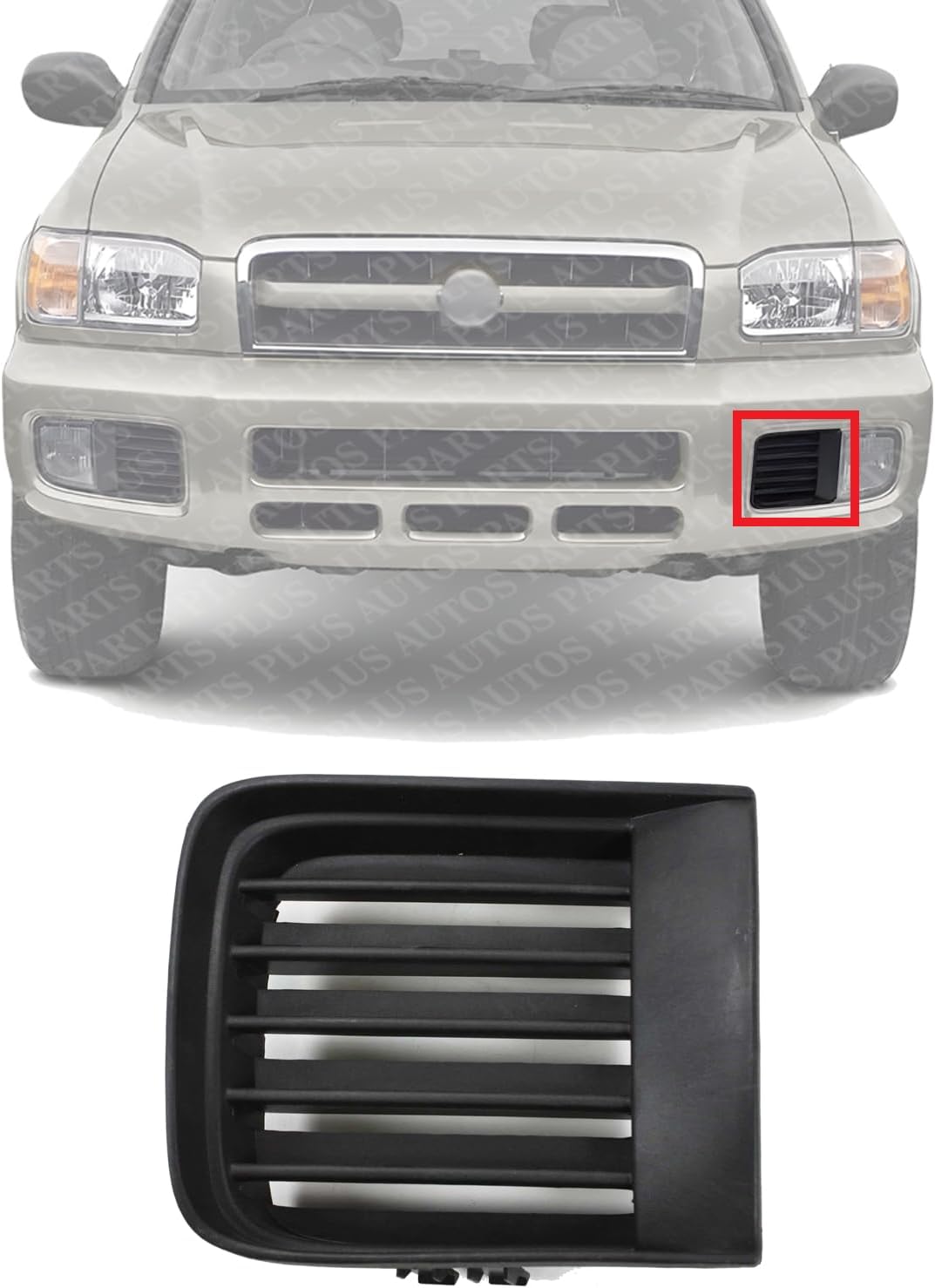 Front Bumper Inner-Side Grille Left Driver Side Direct Replacement Compatible With 1999-2004 Nissan Pathfinder NI1038103 622572W100
