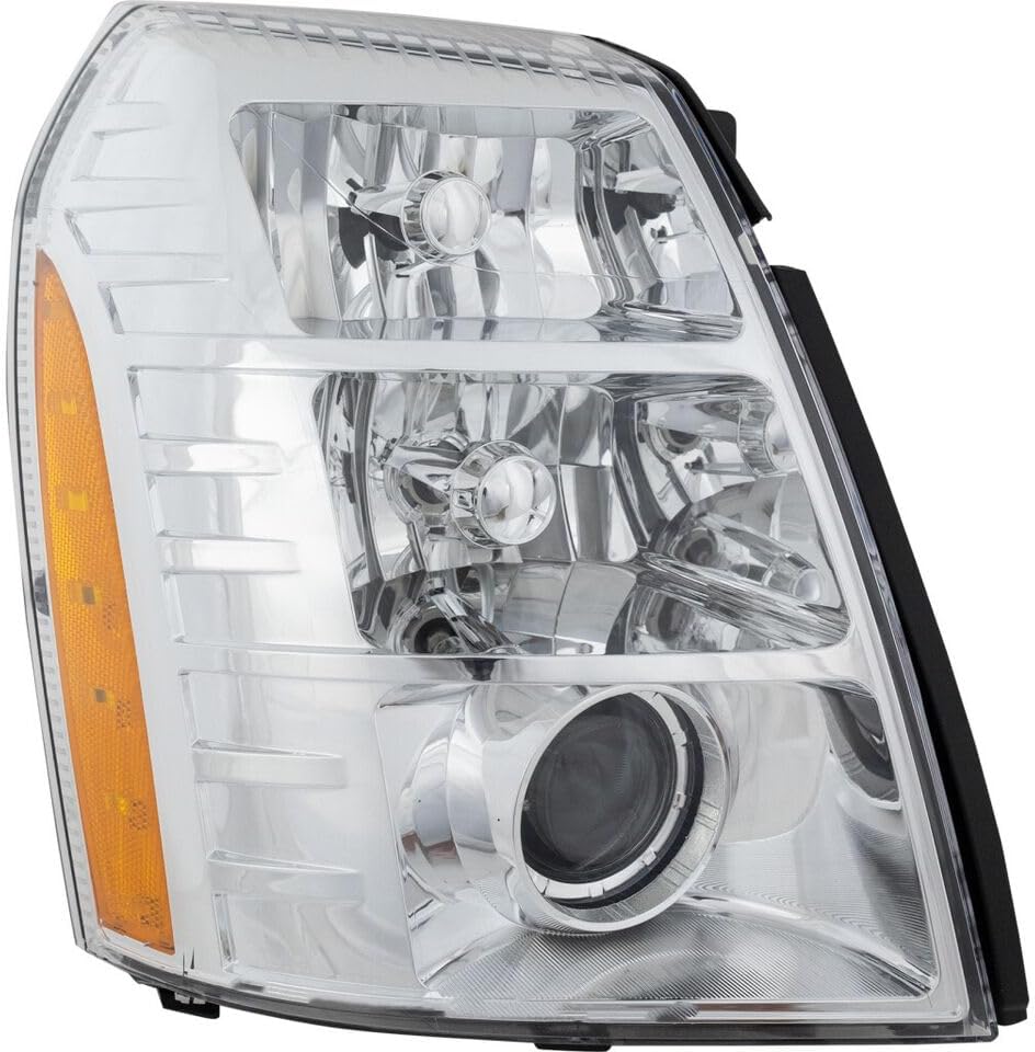 Front Head Light Assembly Right Passenger Side Direct Replacement Compatible With 2007-2009 Cadillac Escalade GM2503291 25897649