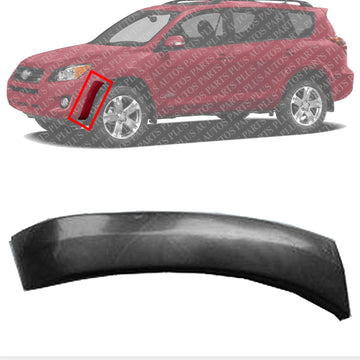 Front Bumper End Extension Primed Left Driver Side Direct Replacement Compatible With 2009-2012 Toyota RAV4 TO1004175 521130R901