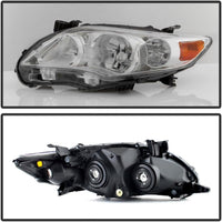 Set OF 2 Front Head Light Left Driver & Right Passenger Side Direct Replacement Compatible With 2011-2013 Toyota Corolla TO2502203 TO2503203 TO2502204 TO2503204 8111002B50 8115002B50