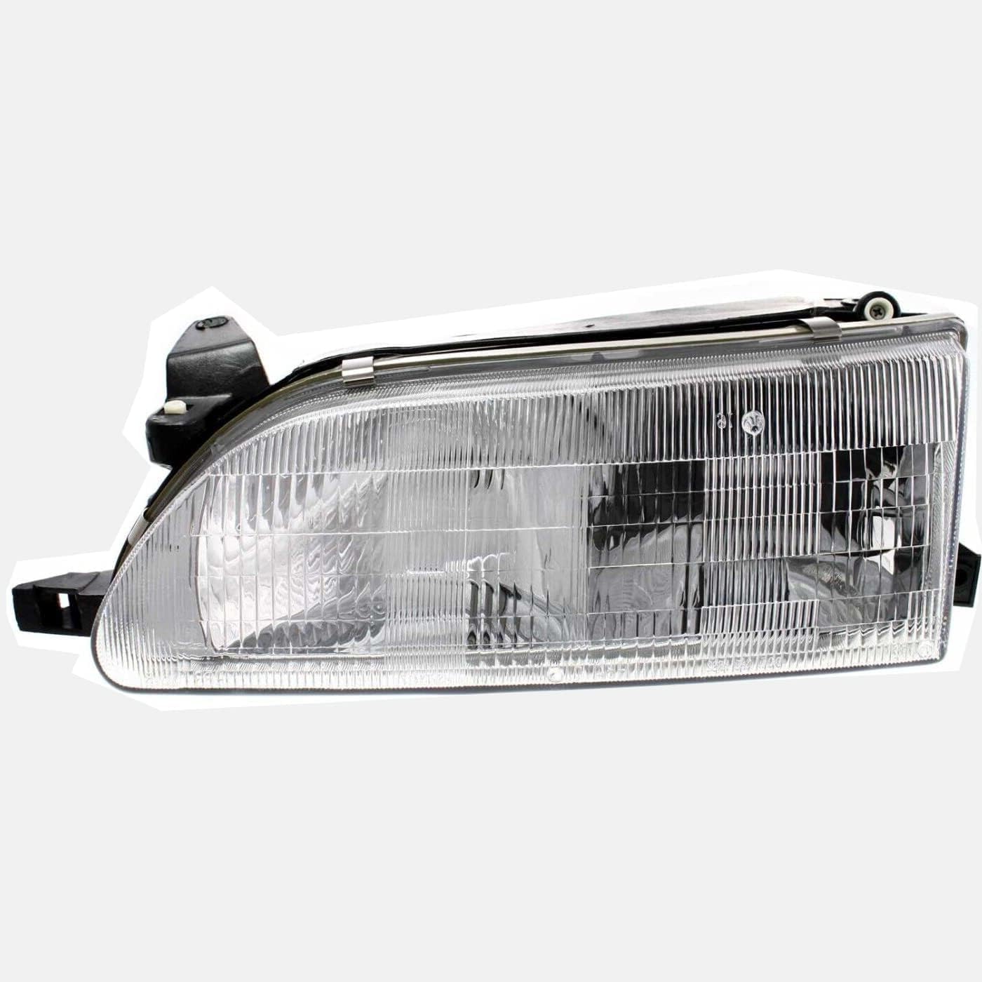 Front Headlights + Corner Lamps Assembly Right Passenger & Left Driver Side Direct Replacement Compatible With Toyota Corolla 1993-1997 TO2503107 TO2502107 TO2550106 TO2551106