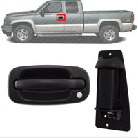 Front & Rear Exterior Door Handle Textured Left Driver Side Direct Replacement Compatible with 1999-2006 Chevrolet Silverado/GMC Sierra GM1310129 GM1520115 15034985 15758172