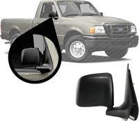 Front Mirror Manual Folding Non-Heated Textured Right Passenger Side Direct Replacement Compatible With 1993-2005 Ford Ranger / 1994-2002 Mazda FO1321156 F87Z17682SAA