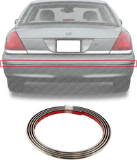 Rear Bumper Face Bar Trim Chrome Direct Replacement Compatible With 1998-1999 Ford Crown Victoria FO1157240 F8AZ17C830AA