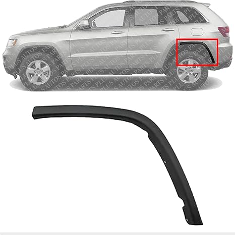 AUTOS PARTS PLUS Rear Section Wheel Opening Molding 2-Piece Fender Trim Left Driver Side Direct Replacement Compatible with 2011-2022 Jeep Grand Cherokee CH1790103 1MP35RXFAI