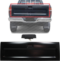 Tailgate Shell Primed Steel + Handle Textured Plastic Direct Replacement Compatible with 1989-1995 Toyota Pickup TO1900102 TO1915101 6570089000 6909089102