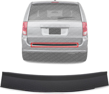 Rear Bumper Step Pad Chrome Trim Plastic Direct Replacement Compatible With 2011-2016 Chrysler Town & Country / 2011-2020 Dodge Grand Caravan CH1191114 68125729AB