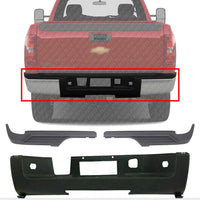 ear Bumper Center + Outer Step Pads Right Passenger & Left Driver Side Direct Replacement Compatible With 2007-2014 Chevrolet Silverado/GMC Sierra 2500HD 3500HD GM1191129