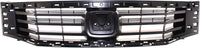 Front Bumper Cover Primed + Grille Shell & Insert With Chrome Molding + Head Lights Left Driver And Right Passenger Side Direct Replacement Compatible With 2008-2010 Honda Accord