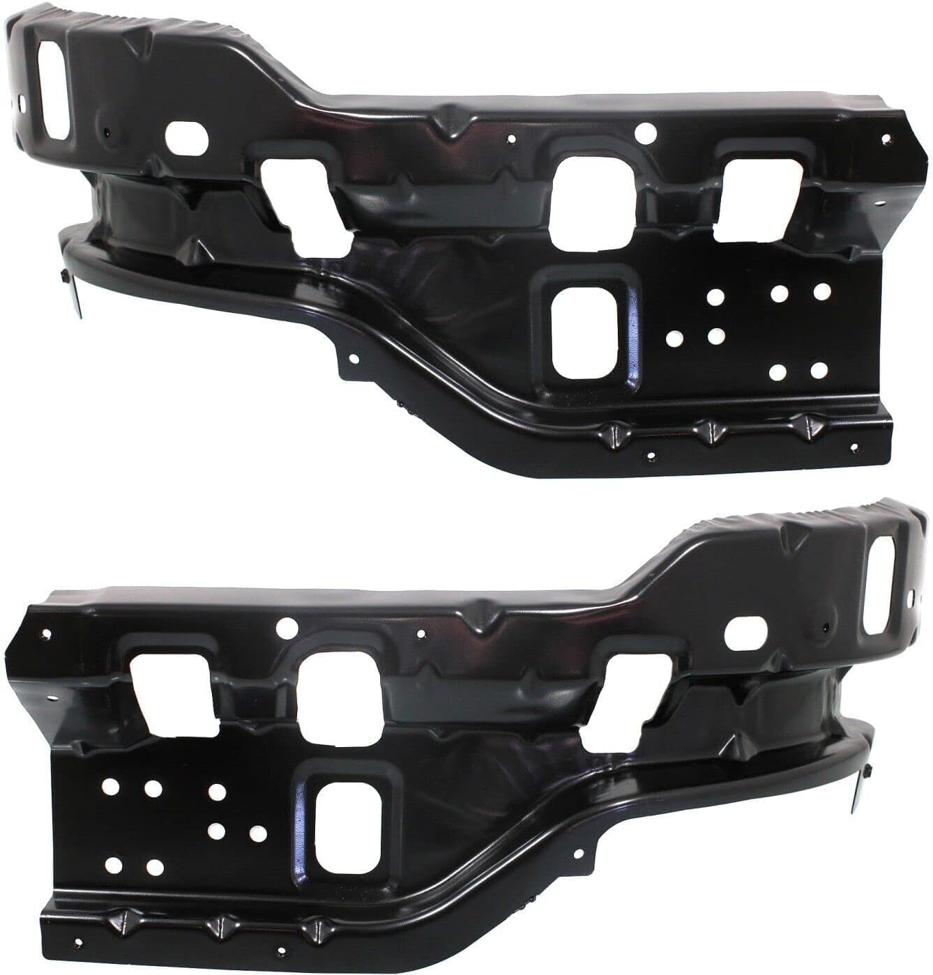 Set Of 2 Front Bumper Bracket Left Driver & Right Passenger Side Direct Replacement Compatible With 2011-2014 Chevrolet Silverado 2500HD 3500HD GM1067193 GM1066193 25883350 25883351