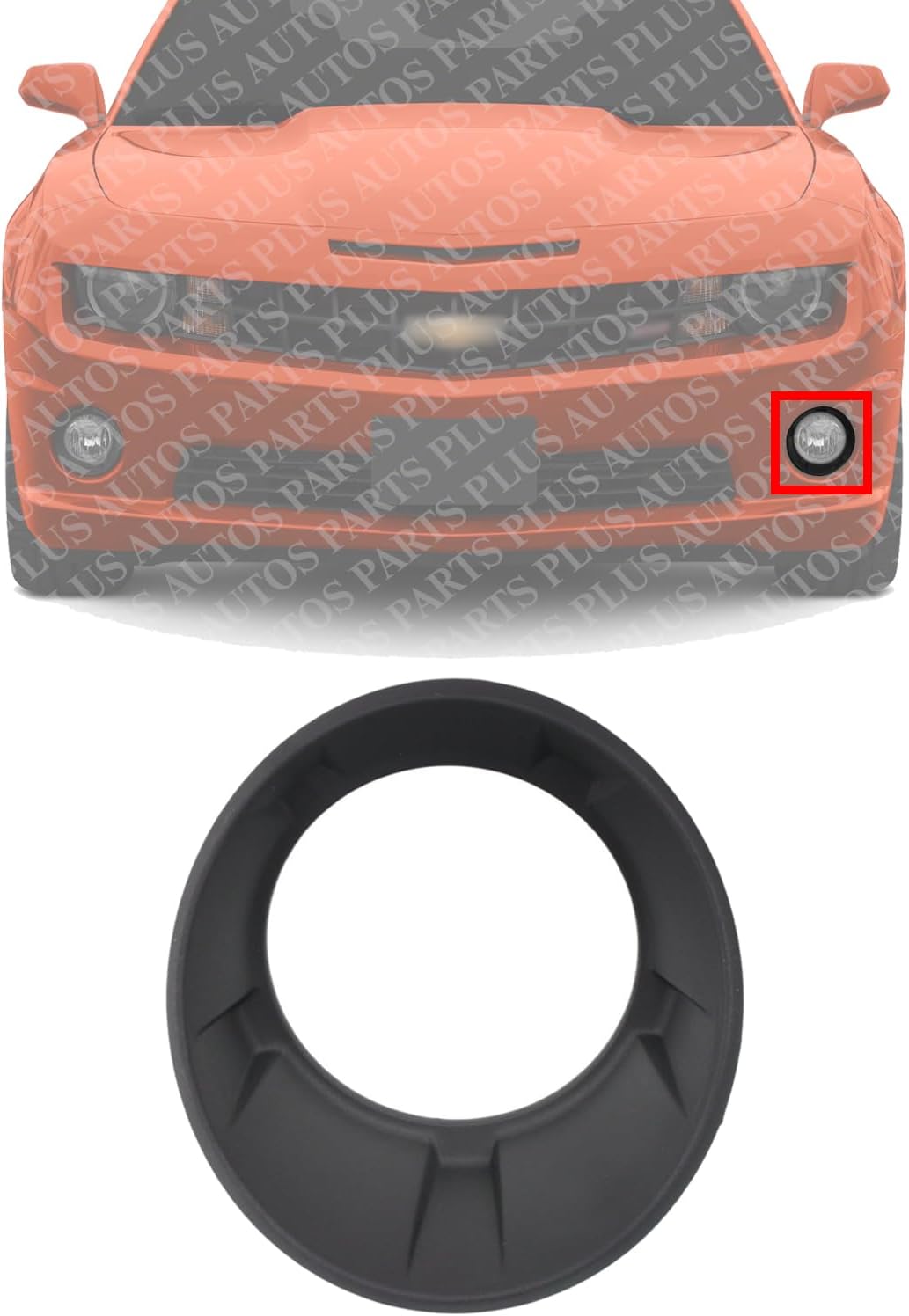 Front Fog Light Molding Bezel Primed Left Driver Side Direct Replacement Compatible With 2010-2013 Chevrolet Camaro GM1038118 92218023