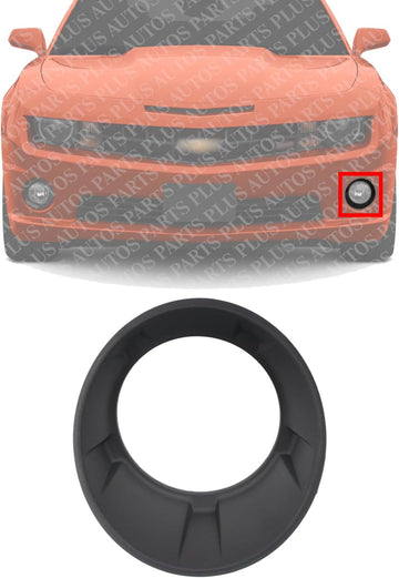 Front Fog Light Molding Bezel Primed Left Driver Side Direct Replacement Compatible With 2010-2013 Chevrolet Camaro GM1038118 92218023