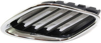 AUTOS PARTS PLUS Set Of 3 Front Center Grille + Left Driver & Right Passenger Side Chrome Shell & Black Insert Direct Replacement Compatible With 2003-2007 Saab 9-3 SB1200103 SB1200104 SB1200102