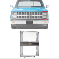 Front Head light Door Bezel Left Driver Side Direct Replacement Compatible With 1981-1982 Suburban/C-K Series GM2512106 14021353