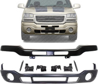 Front Bumper Steel + Lower Valance Primed Direct Replacement Compatible With 2003-2006 GMC Sierra 1500 2500HD 3500 GM1000684 GM1002464 12335963 88979837