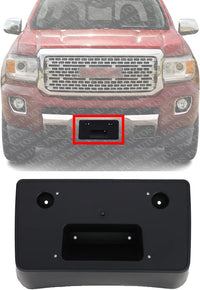 Front License Plate Bracket Textured Direct Replacement Compatible with 2015-2020 GMC Canyon GM1068169 22891636