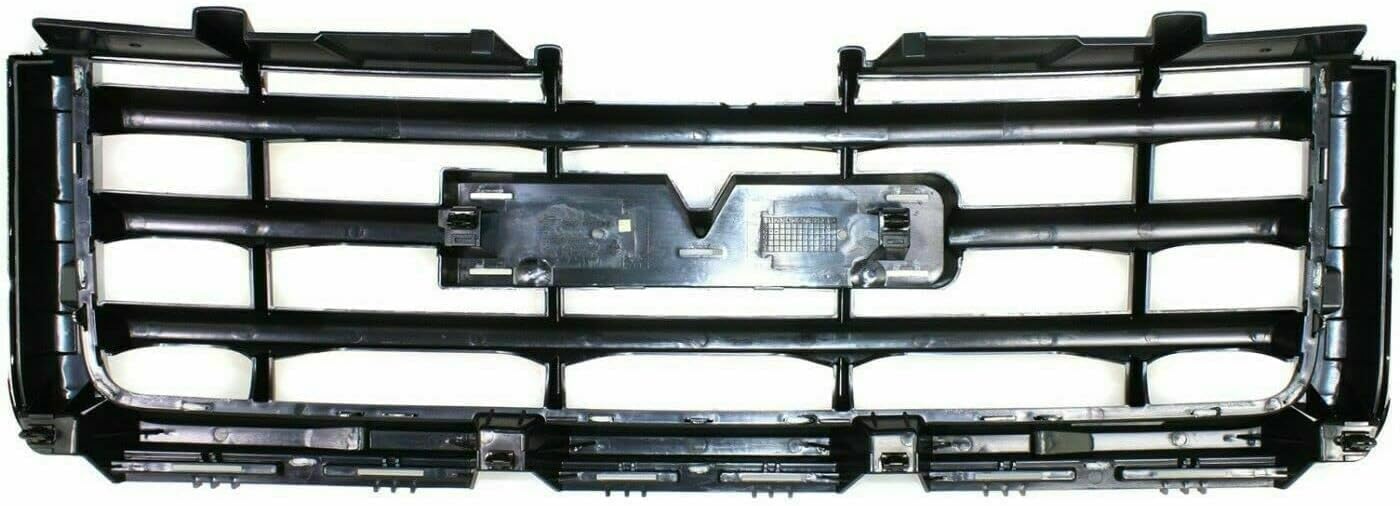 Front Bumper Steel + Grille Chrome Shell With Primed Insert + Lower Valance Air Deflector Textured Direct Replacement Compatible With GMC Sierra 1500 2007-2013 GM1015100 GM1002833