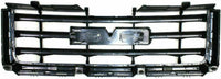 Front Bumper Steel + Grille Chrome Shell With Primed Insert + Lower Valance Air Deflector Textured Direct Replacement Compatible With GMC Sierra 1500 2007-2013 GM1015100 GM1002833
