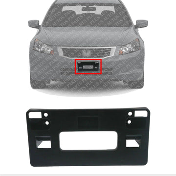 Front License Plate Bracket Textured Direct Replacement Compatible with 2008-2012 Honda Accord HO1068112 71145TA0A00