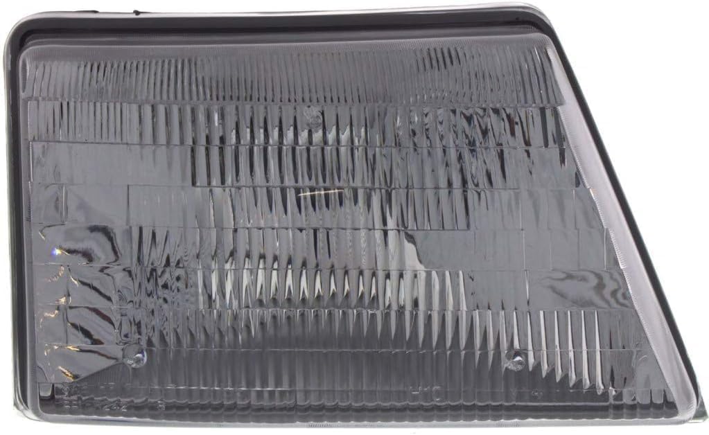Front Header Panel Thermoplastic And Fiberglass + Headlight Assembly Right Passenger & Left Driver Side Direct Replacement Compatible With 1998-2000 Ford Ranger FO1220215 FO2502151