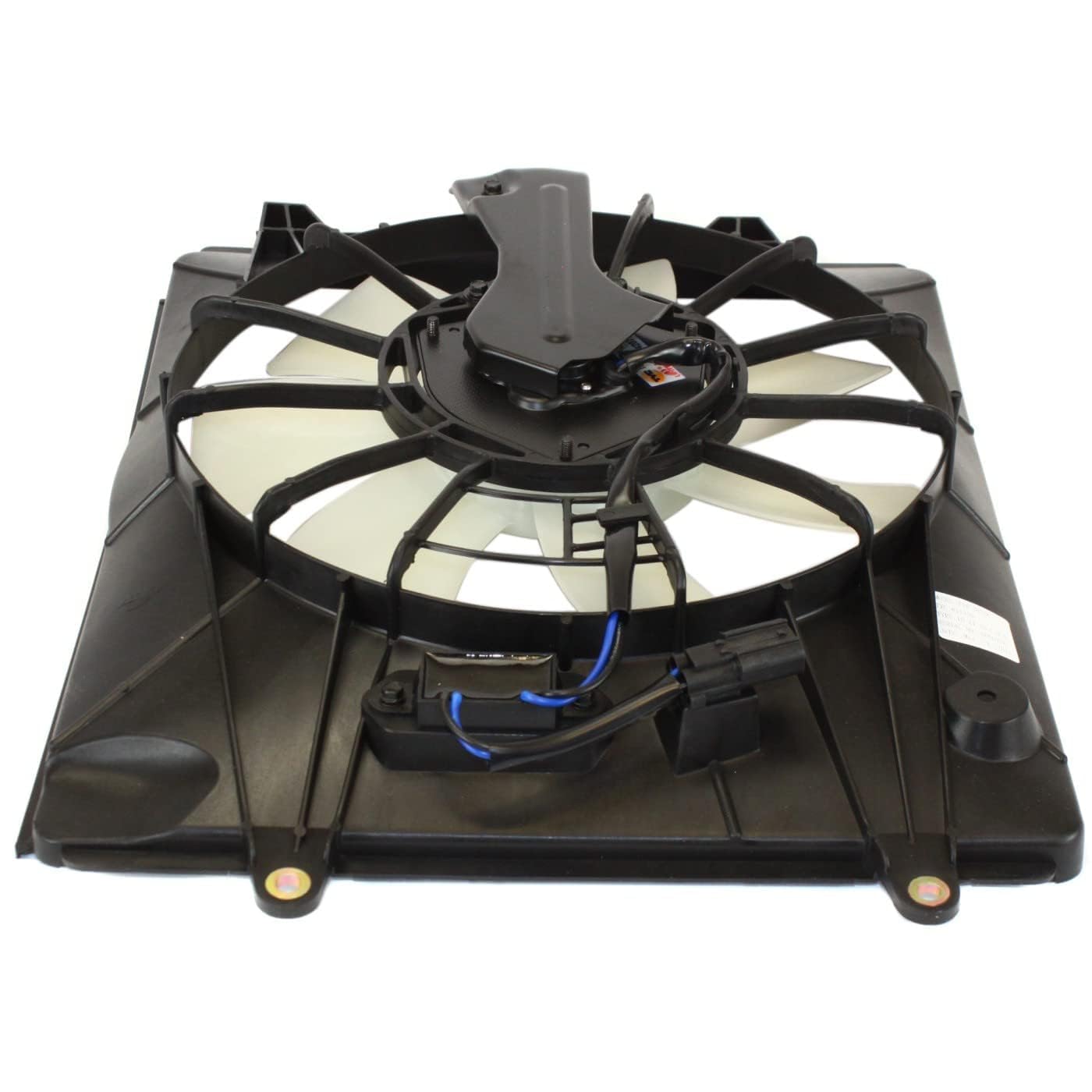 Front Radiator Shroud & A/C Condenser Single Fan Assembly Left Driver & Right Passenger Side Direct Replacement Compatible with 2010-2011 Honda CR-V HO3115155 HO3115161 HO3120107