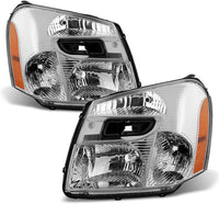 Set Of 2 Front Head Light Left Driver & Right Passenger Side Direct Replacement Compatible With 2005-2009 Chevrolet Equinox GM2503254 GM2502254 15888058 15888059