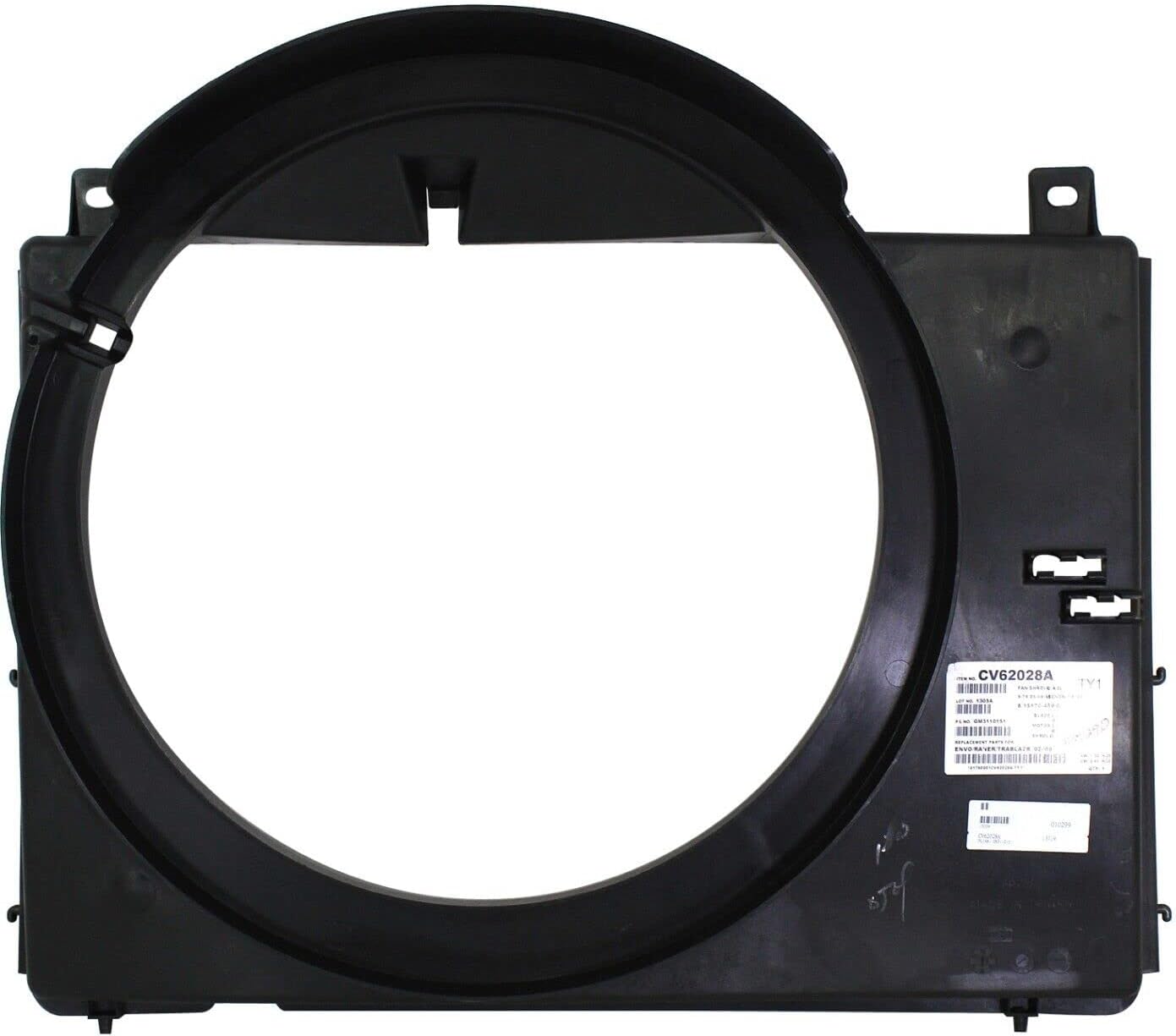 Radiator Fan Shroud Single Design Direct Replacement Compatible With 2002-2009 Chevrolet Trailblazer GM3110151 15170459‎