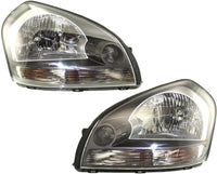 Set Of 2 Head Light Assembly With Clear Turn Signal Light Left Driver & Right Passenger Side Direct Replacement Compatible With 2005-2009 Hyundai Tucson HY2502133 HY2503133 921012E050