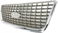 Front Grille Chrome Shell with Painted Silver Insert Direct Replacement Compatible With 2003-2006 Ford Expedition FO1200400 2L1Z8200BAA