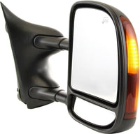 Front Power Towing Mirror Manual Folding Textured Right Passenger Side Direct Replacement Compatible With 1999-2007 Ford F-Series Super Duty / 2000-2005 Excursion 5C3Z17682EAA-PFM