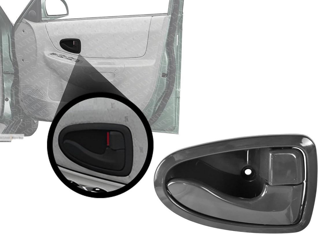 Front Or Rear Interior Door Handle Gray Plastic Right Passenger Side Direct Replacement Compatible with 2000-2006 Hyundai Accent HY1353112 8262025000YN