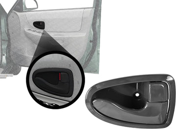 Front Or Rear Interior Door Handle Gray Plastic Right Passenger Side Direct Replacement Compatible with 2000-2006 Hyundai Accent HY1353112 8262025000YN