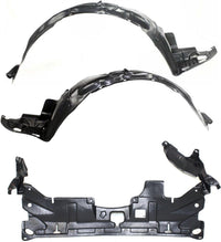 Front Engine Splash Shield Under Cover + Fender Liners Left Driver & Right Passenger Side Direct Replacement Compatible with 2003-2007 Honda Accord HO1228117 HO1248114 HO1249114
