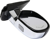 Front Power Mirror Non-Towing Heated Chrome Body With Primed Cap Right Passenger Side Direct Replacement Compatible With 2007-2014 Cadillac Escalade 25776162