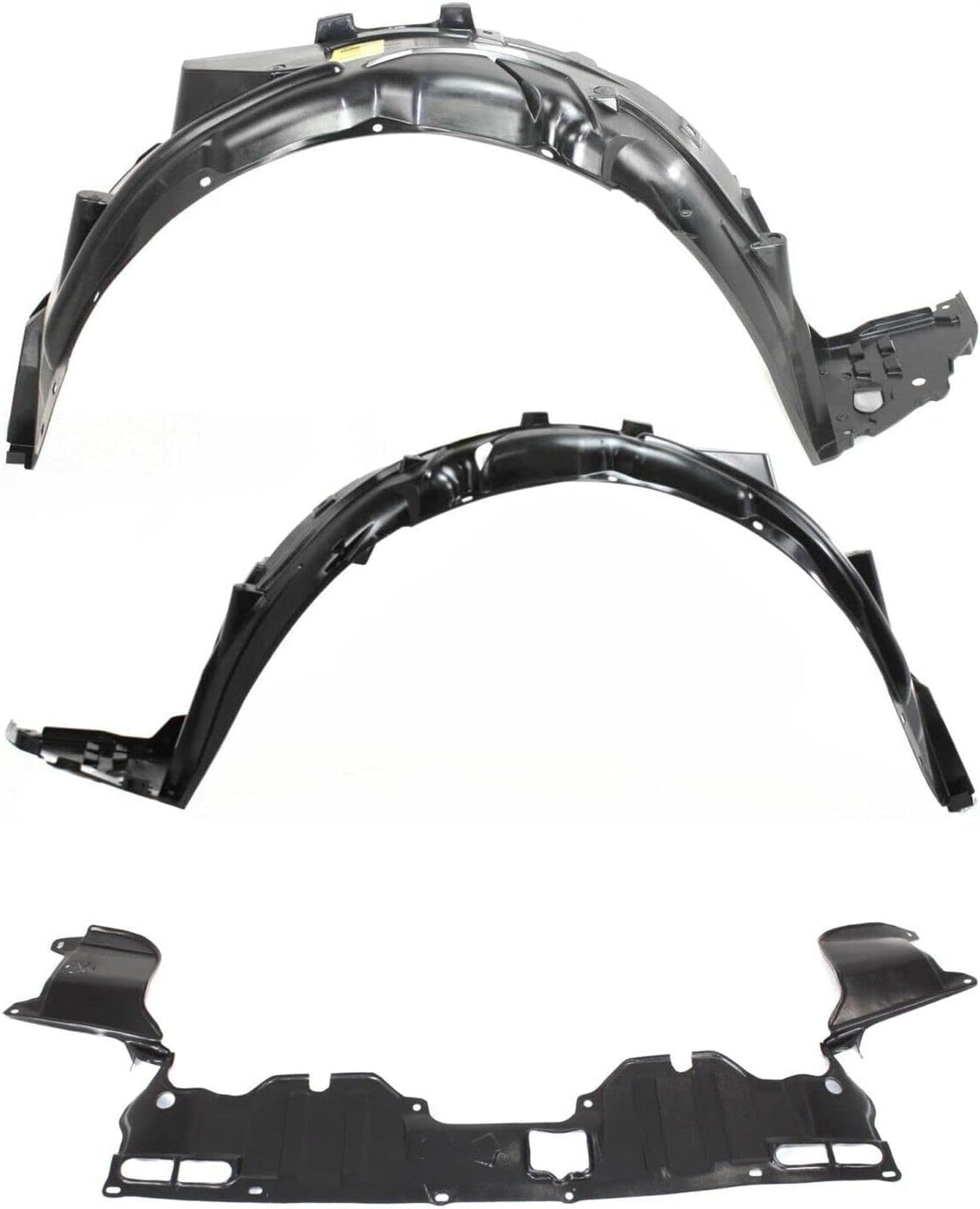 Front Engine Splash Shield + Fender Liner Left Driver & Right Passenger Side Direct Replacement Compatible With 2006-2011 Honda Civic ‎HO1228112 HO1249134 HO1248134 74111SNAA00