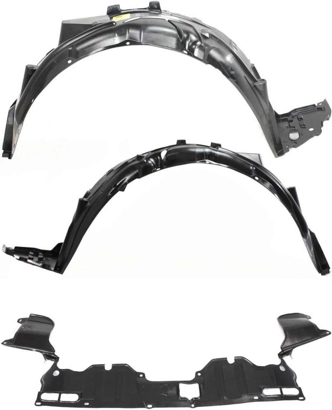 Front Engine Splash Shield + Fender Liner Left Driver & Right Passenger Side Direct Replacement Compatible With 2006-2011 Honda Civic ‎HO1228112 HO1249134 HO1248134 74111SNAA00