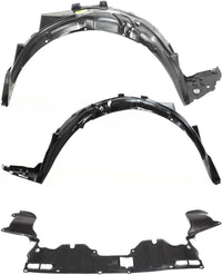 Front Engine Splash Shield + Fender Liner Left Driver & Right Passenger Side Direct Replacement Compatible With 2006-2011 Honda Civic ‎HO1228112 HO1249134 HO1248134 74111SNAA00