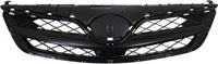 AUTOS PARTS PLUS Front Bumper Cover Primed + Upper Grille Painted Black Shell And Insert + Lower Textured Direct Replacement Compatible With 2011-2013 Toyota Corolla TO1000372 TO1036125 TO1200340